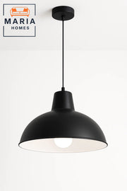 Industrial Black Metal Pendant Light