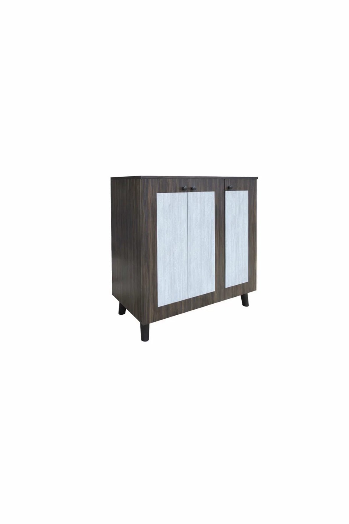 Stylish Wooden Shoe Cabinet Storage Rack with Double Doors and Shelves for Hallway Entrance Decor