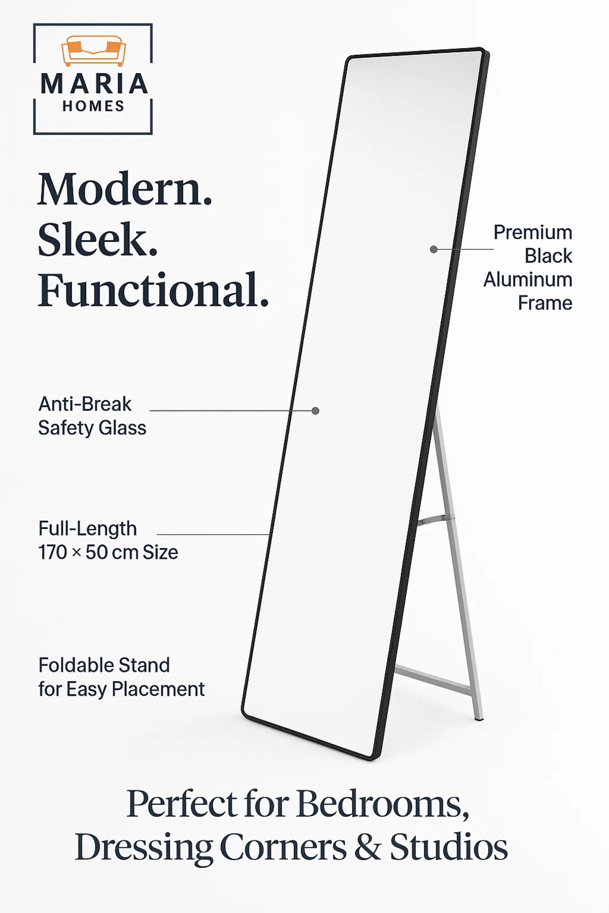 Full Length Standing Mirror 170x50 Dressing Mirror Floor Mirror for Bedroom Modern D≈Ωcor