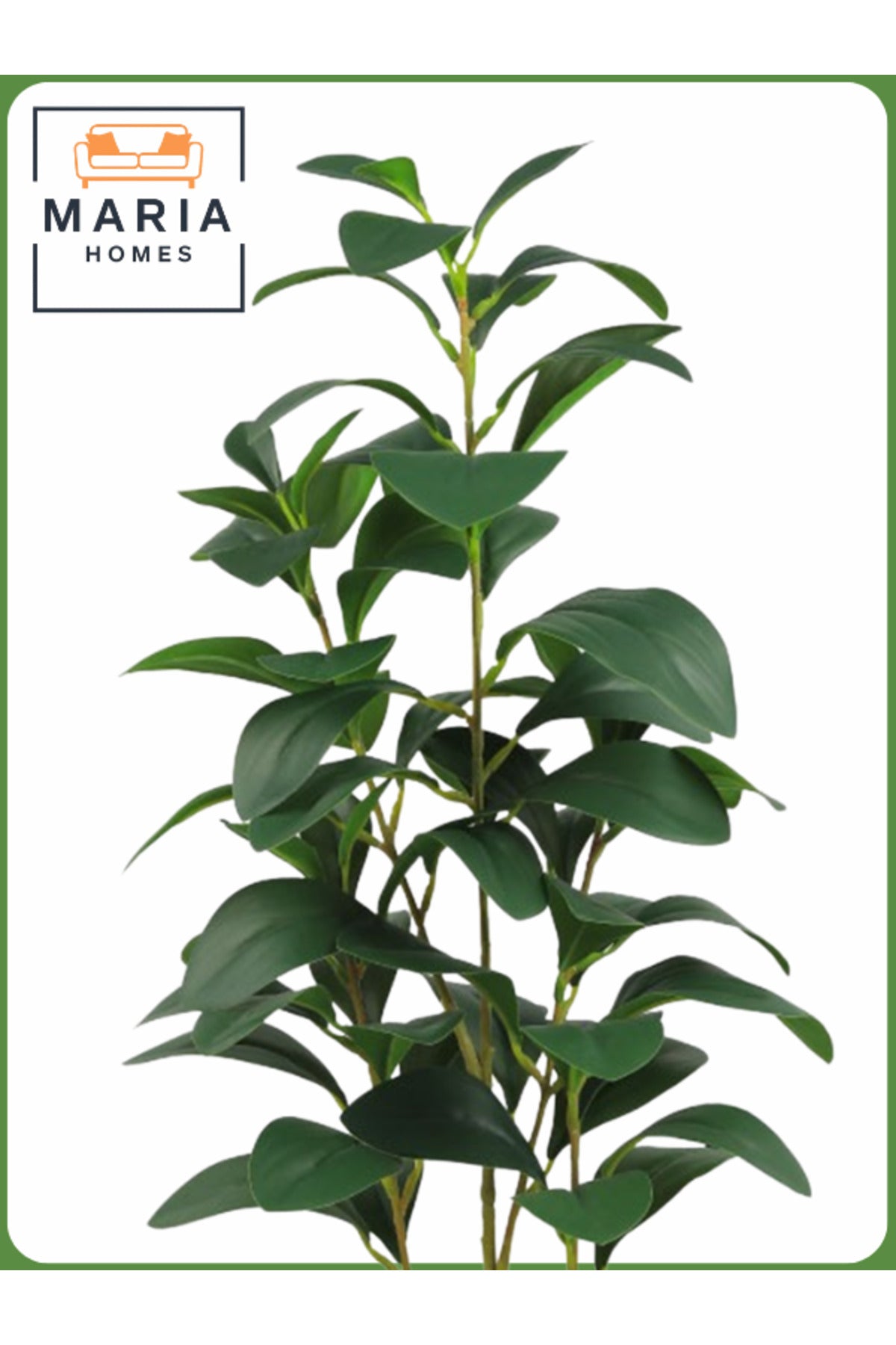 Artificial Lemon Leaf Plant 55 cm Ð Decorative Indoor Greenery with Light Brown Pot