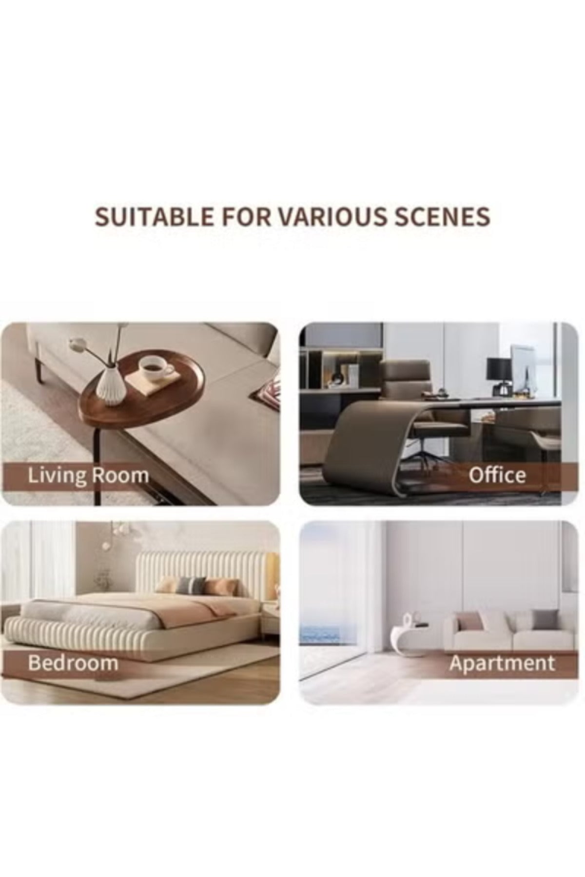 C- Shaped Sturdy Nordic Style Coffee Table Sofa Side Table End Table For Living Room