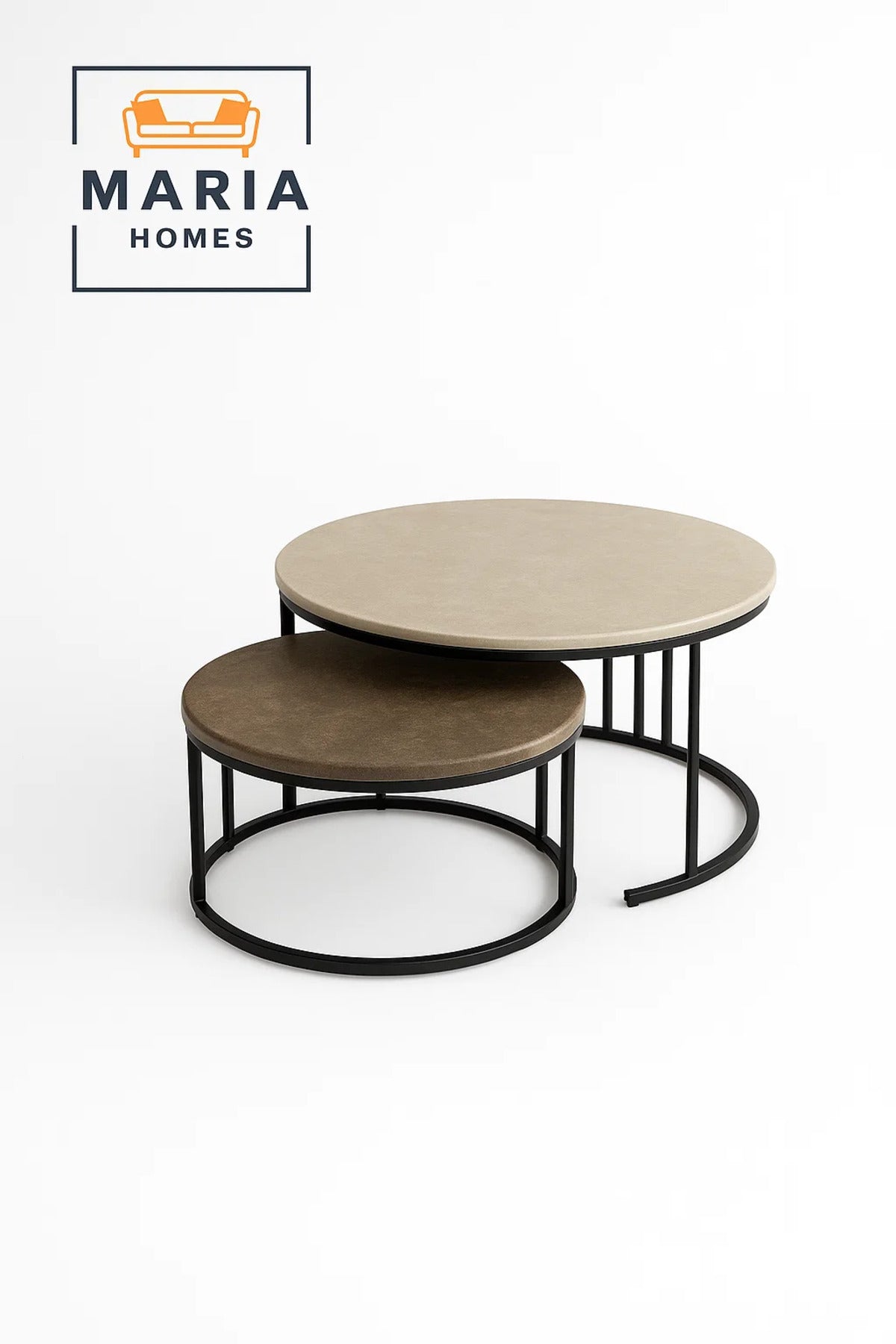 Nesting Coffee Tables Ð Beige & Brown Marble Finish