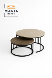 Nesting Coffee Tables Ð Beige & Brown Marble Finish