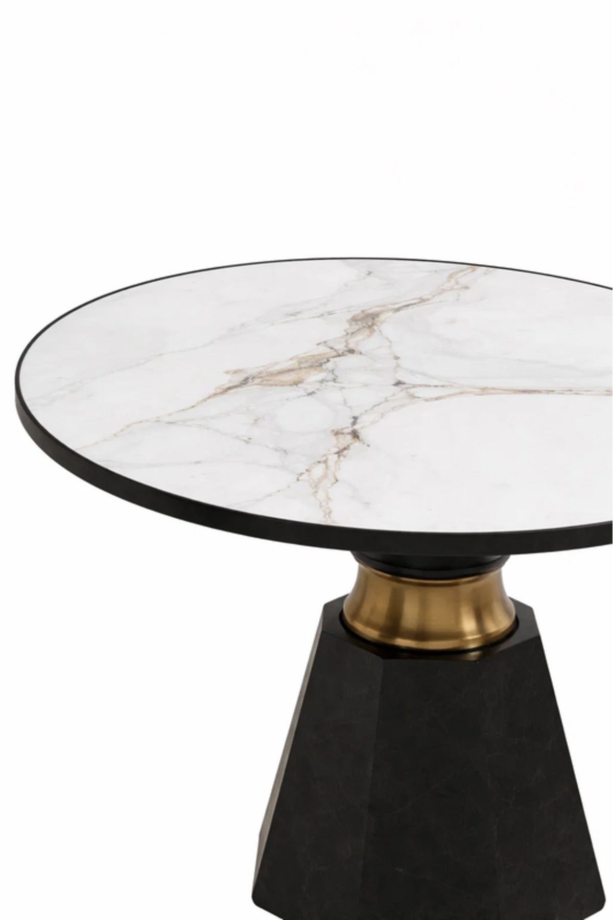 Round Marble Style Coffee Table Set with 6 Side Tables round marble style Center