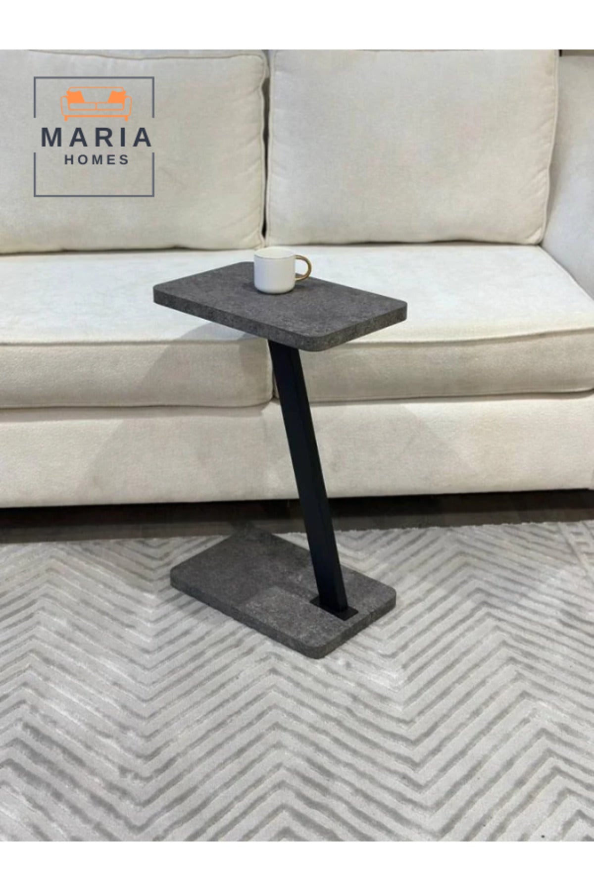 Modern Z-Shaped Side Table Stylish & Functional Perfect for Home & Office 25x40x60cm