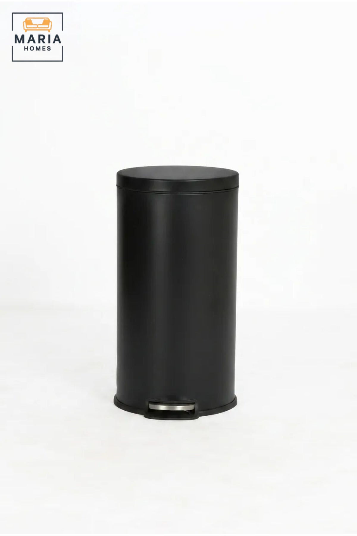 Round Pedal Trash Bin with Lid, Slim Hands-Free Waste Container for Kitchen, Bathroom, Bedroom, Office, Hotel and Commercial Spaces