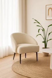 Modern Fabric Accent Armchair, Lounge Chair for Living Room, Bedroom & Office Cabin