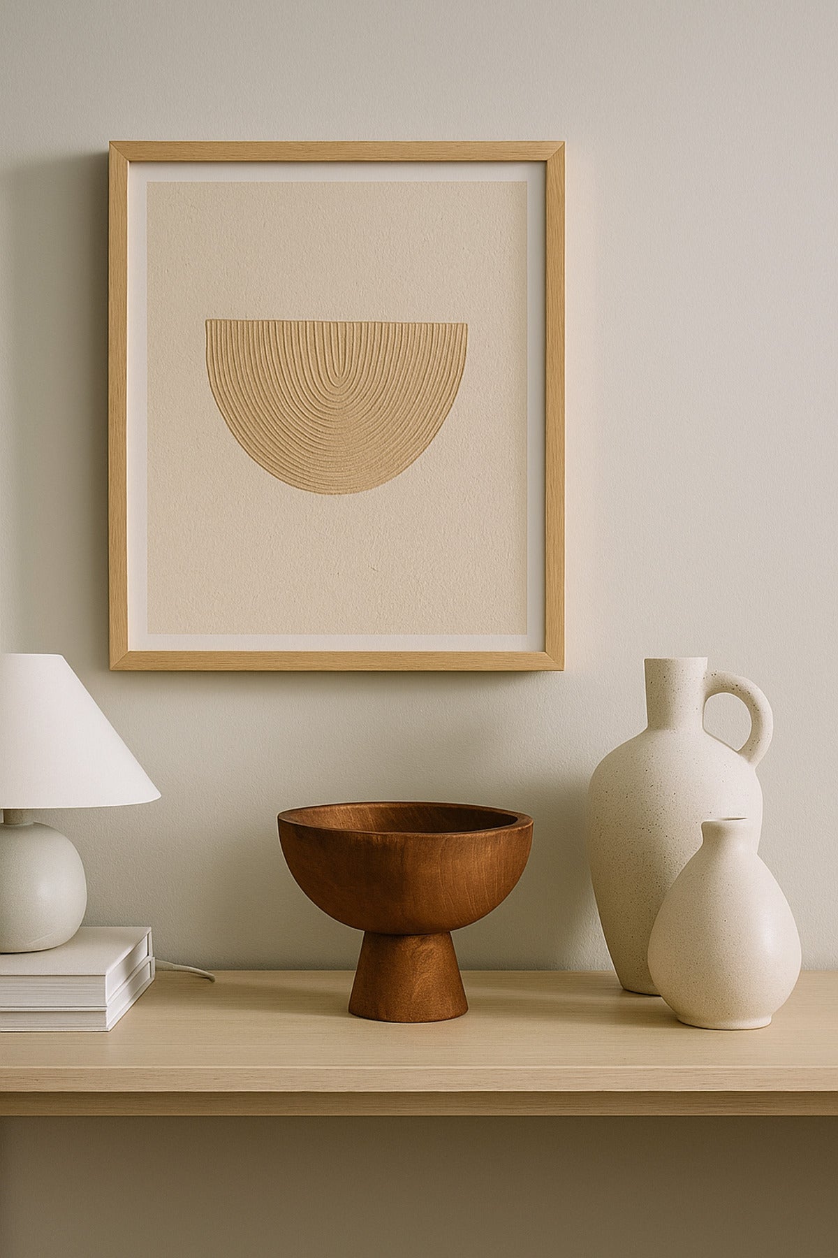 Walnut Wooden Pedestal Bowl Ð Decorative Serving & Display Centerpiece for Home DŽcor