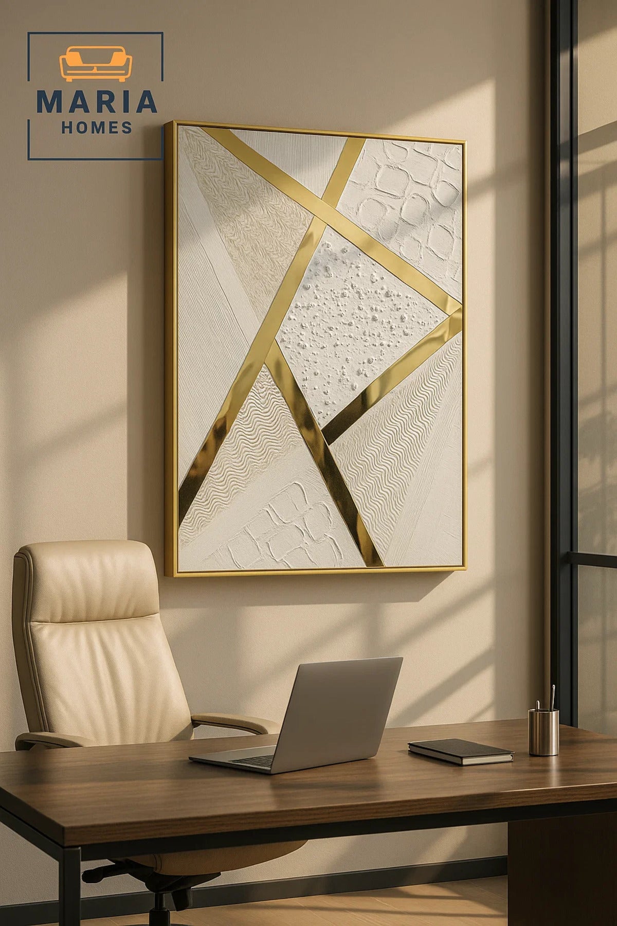 Luxury Geometric Wall Art – Modern 3D Decorative Canvas – Abstract Home Décor