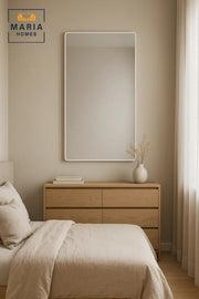 White Wall Mirror for Bedroom, Bathroom, Living Room, Dressing & Home D≈Ωcor 80x160 cm