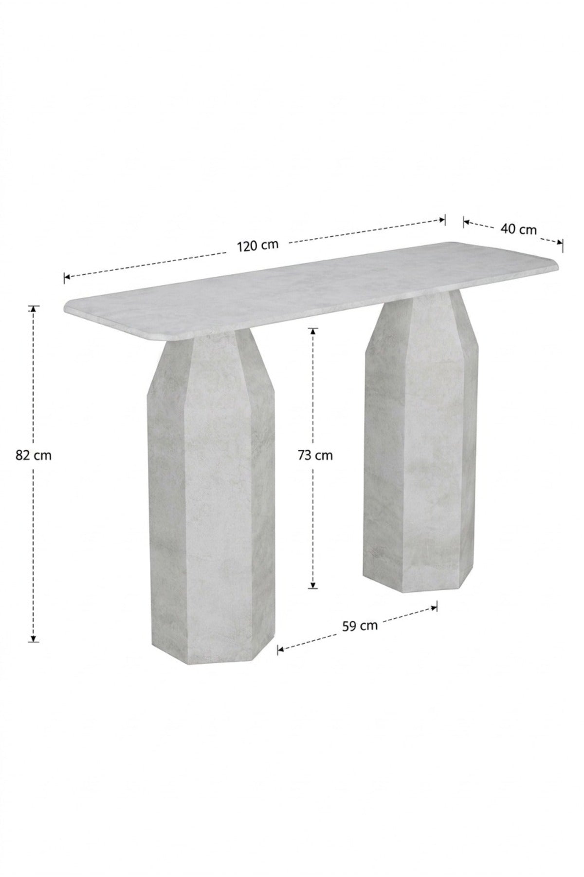 Modern Concrete Look Console Table √ê Contemporary Entryway & Hallway Accent Table