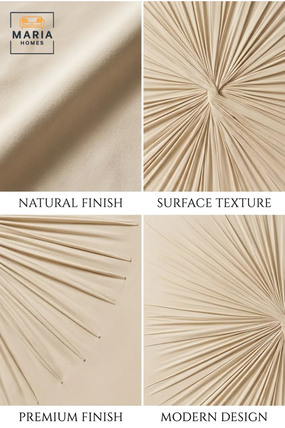 Modern Beige Sunburst Framed Wall Art √ê Minimalist Textured Abstract Painting for Living Room, Bedroom & Office D≈Ωcor