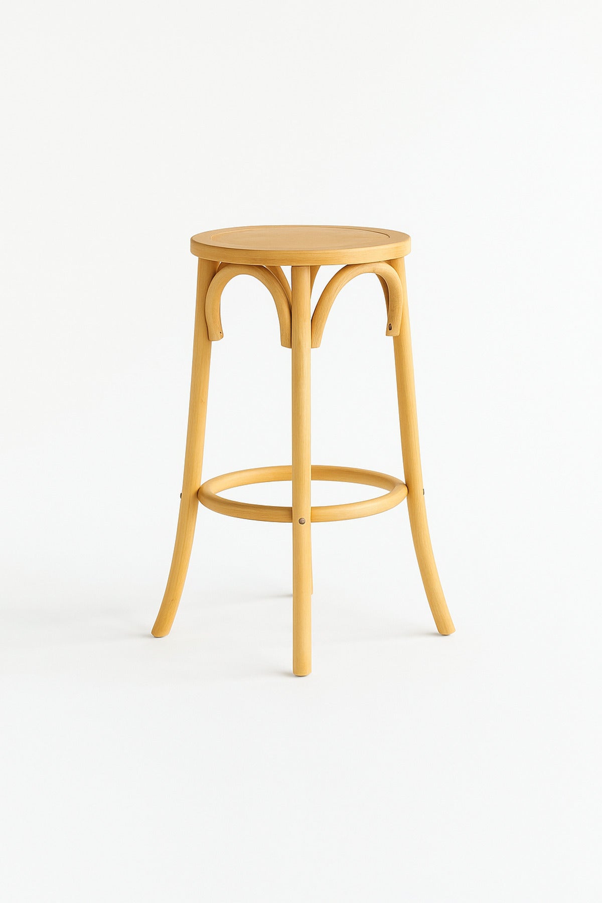 Modern Wooden Coffee Table | Natural Round Living Room Center Table