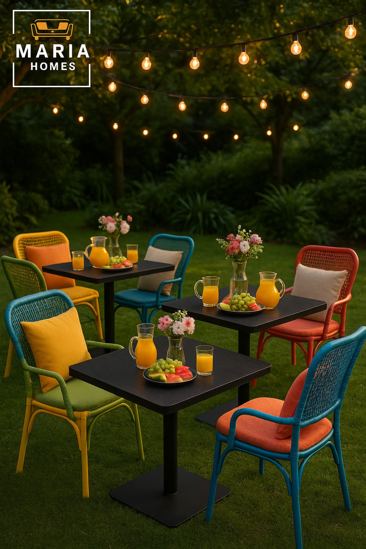 Black Square Dining Table 60_60_74 cm Ð Modern CafŽ & Restaurant Table with Metal Base