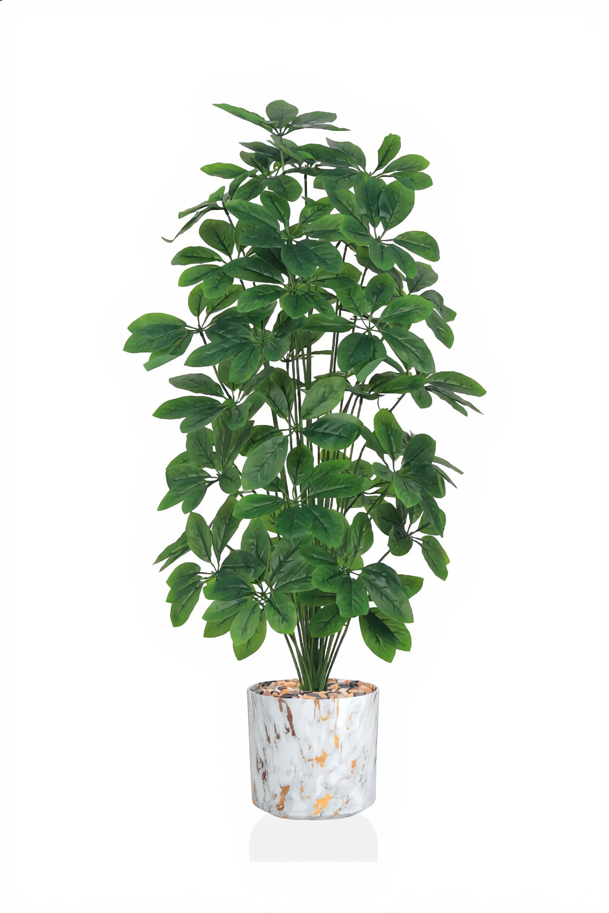 Artificial Jasmine Leaf Plant 125 cm with Marble Pot – 36 Leaf Indoor Decorative Plant