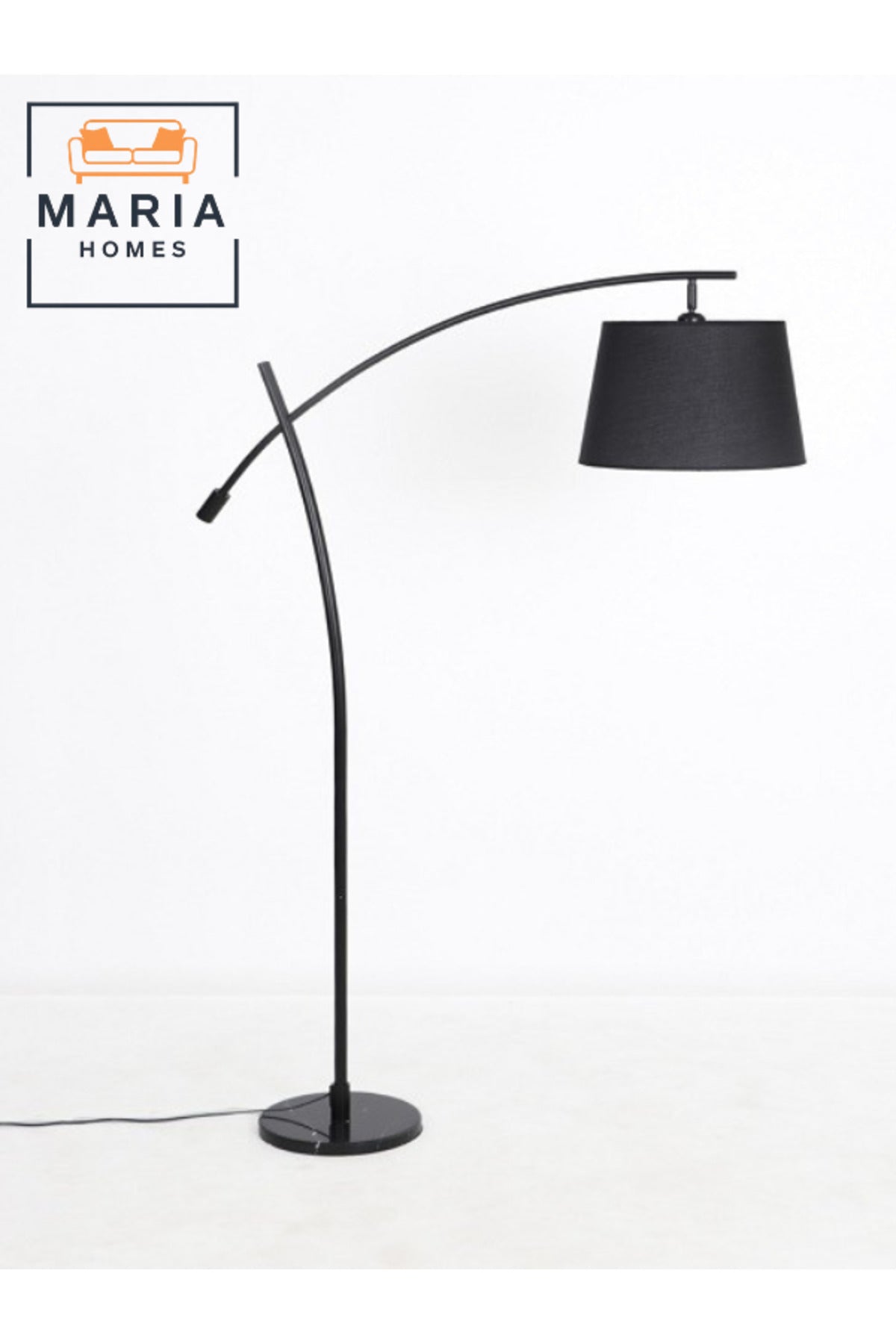 Modern Black Floor Lamp with Black Fabric Shade Ð Stylish Home Lighting
