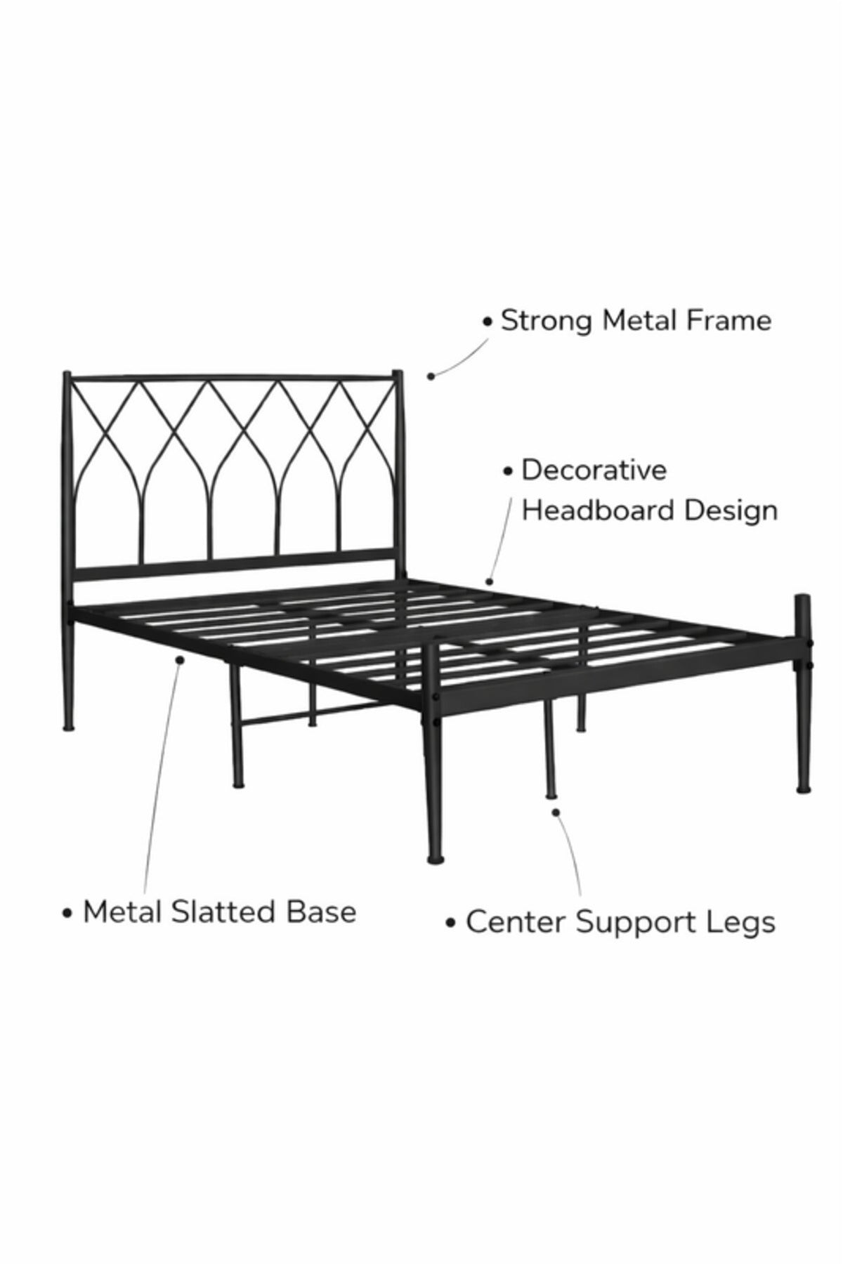 Black Metal Bed Frame modern and durable sleeping solution for bedrooms of any style