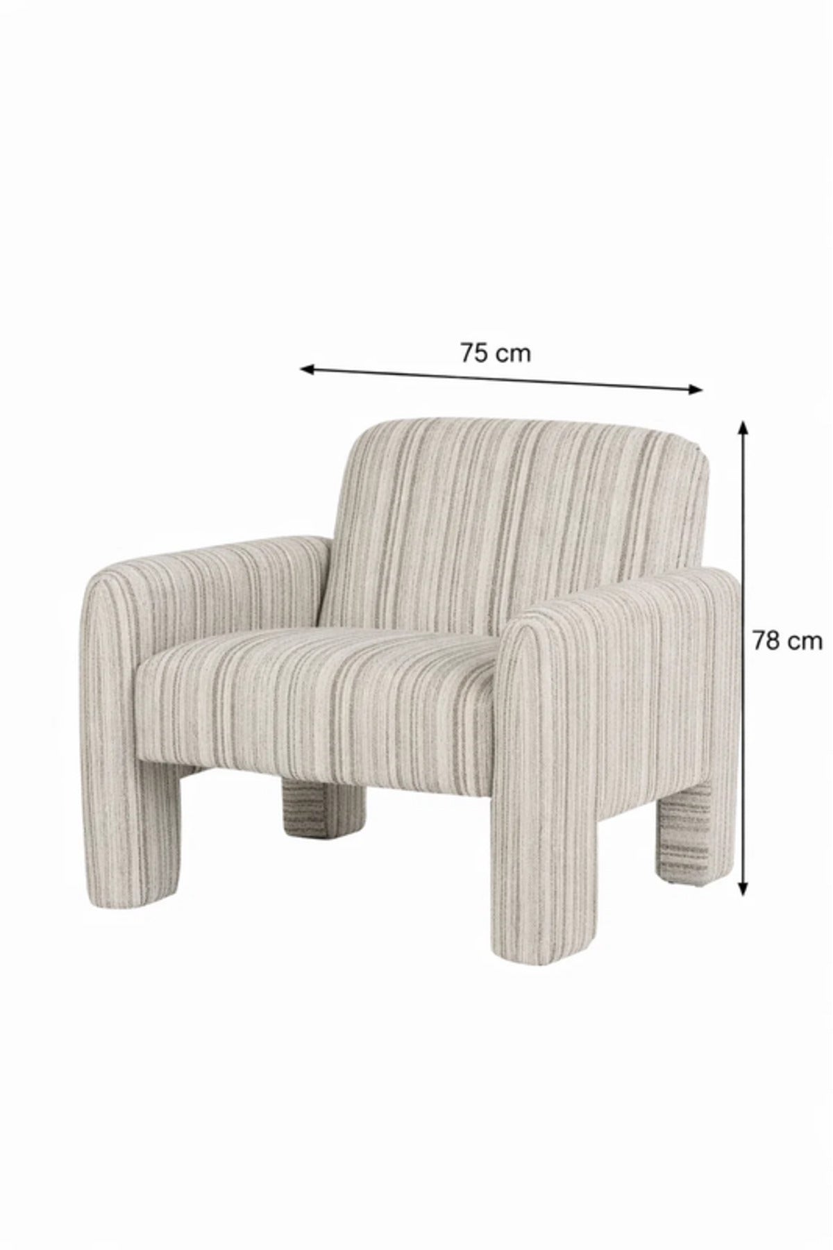 Modern Beige Fabric Accent Armchair Comfortable Upholstered Living Room Chair