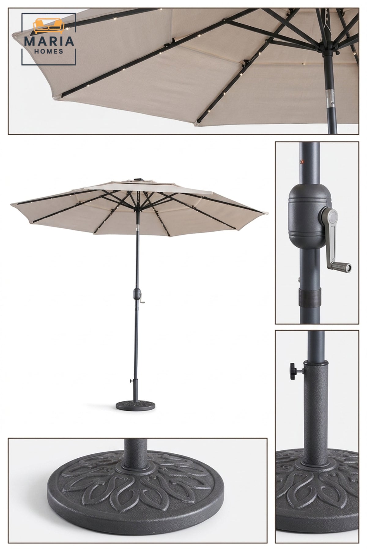 Outdoor Patio Umbrella Market Umbrella Sun Shade Garden Parasol for Balcony Terrace Caf≈Ω