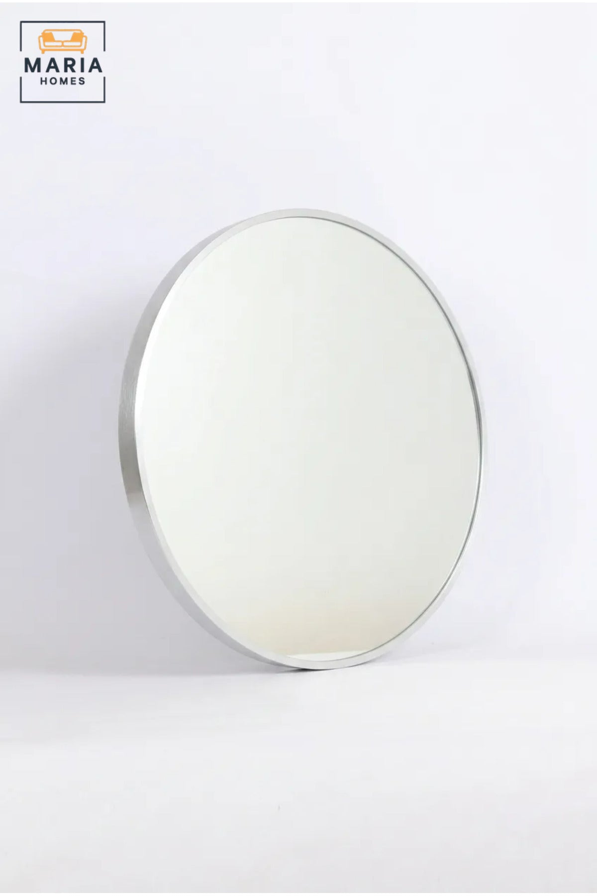 Modern Round Wall Mirror with Slim Frame, Decorative Hanging Mirror for Bathroom, Bedroom, Living Room, Hallway, Vanity and Entryway