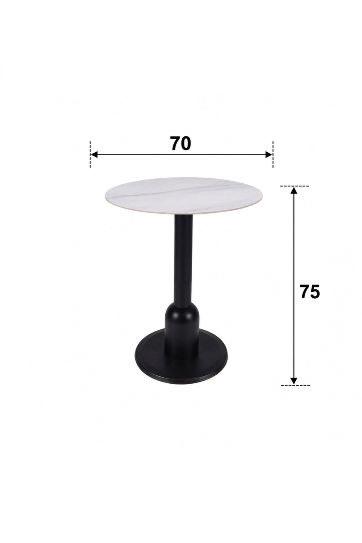 Modern Round Dining Table Pedestal Base Caf≈Ω Table Kitchen Table for Dining Room White Black