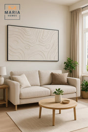 Modern Textured Wall Art 100_150 | Luxury Abstract Panel | Neutral Home DŽcor