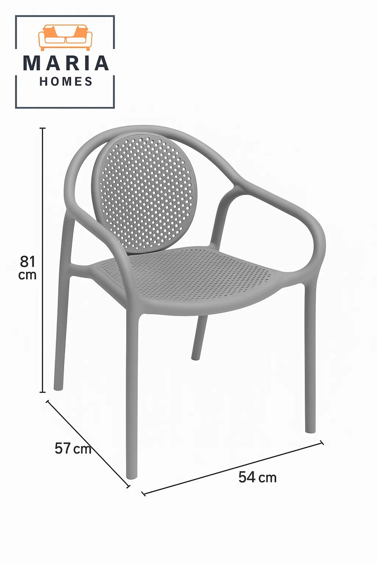 Grey Metal Mesh Chair with Armrest Ð Stylish Indoor Outdoor Seating Solution