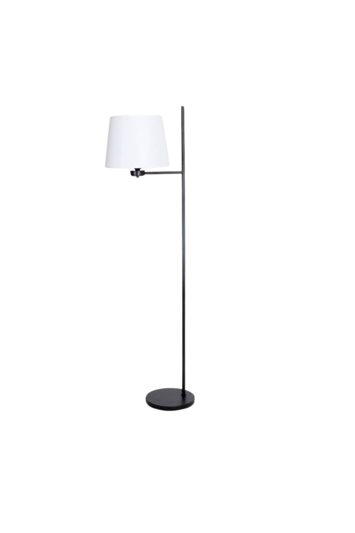 Tall Floor Lamp with Gold Stand and Linen Shade