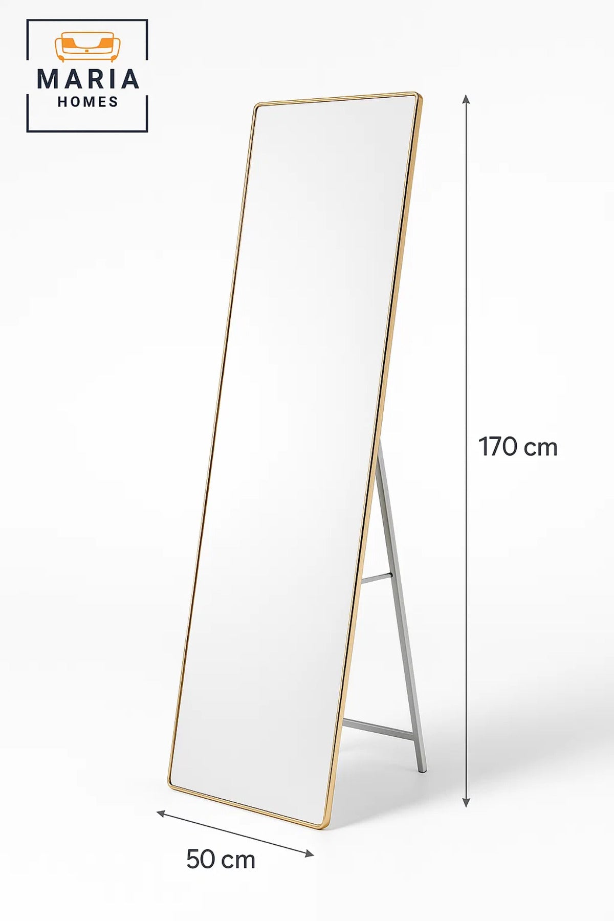 Full Length Gold Frame Mirror 170x50 Standing Mirror Dressing Floor Mirror for Bedroom D≈Ωcor