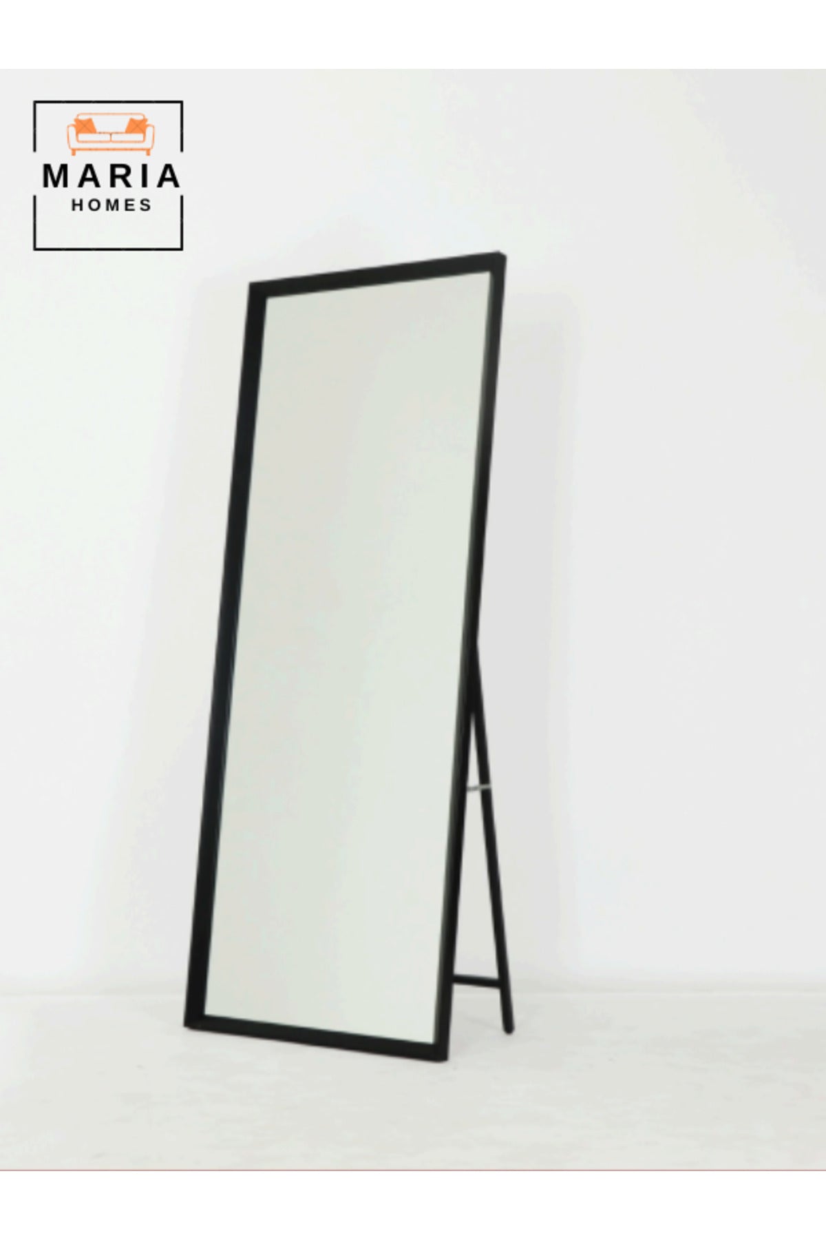 Modern Full-Length Standing Mirror Ð Black Frame, 165x65 cm