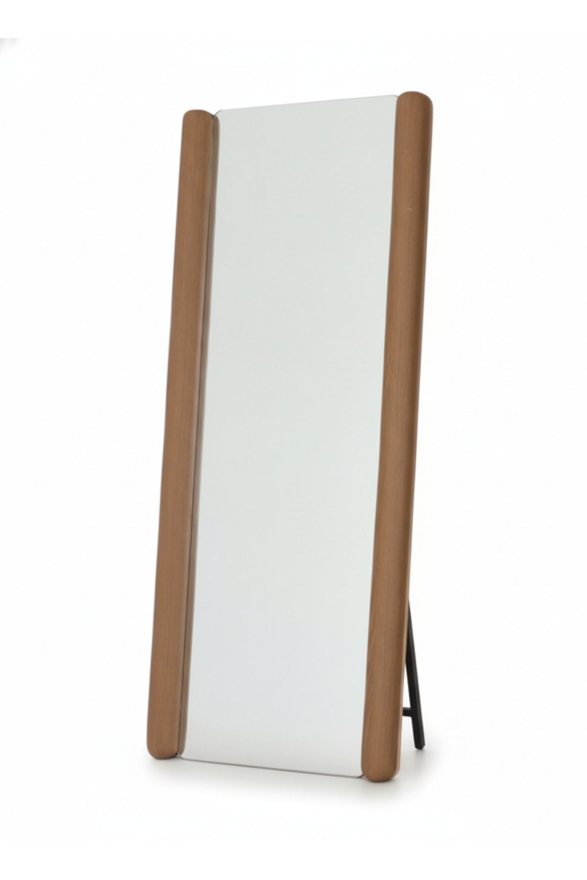 Brown Frame Floor Mirror Full Length Standing Mirror for Bedroom Decor