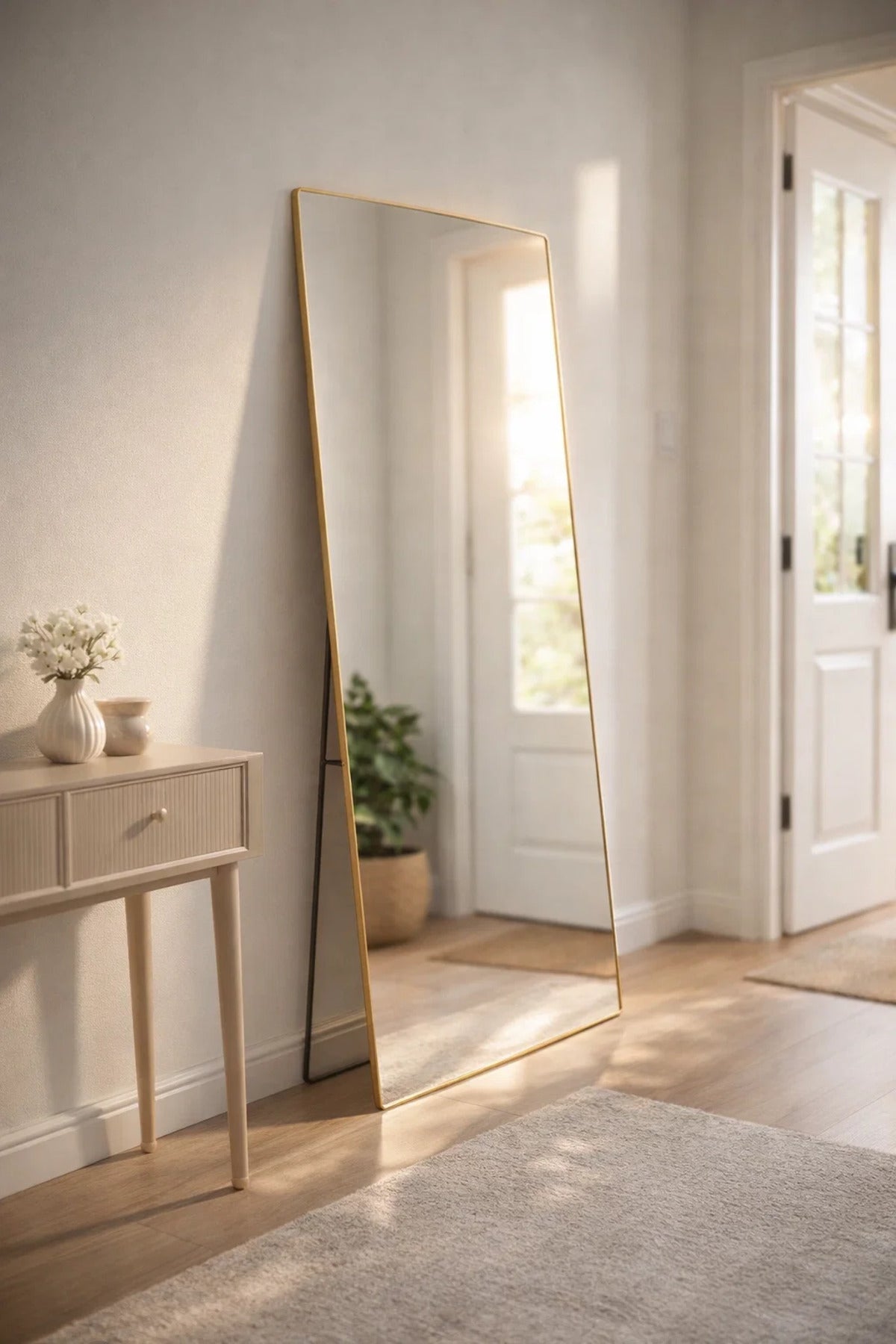Gold Standing Floor Mirror 180x80cm Full Length Bedroom gold standing floor