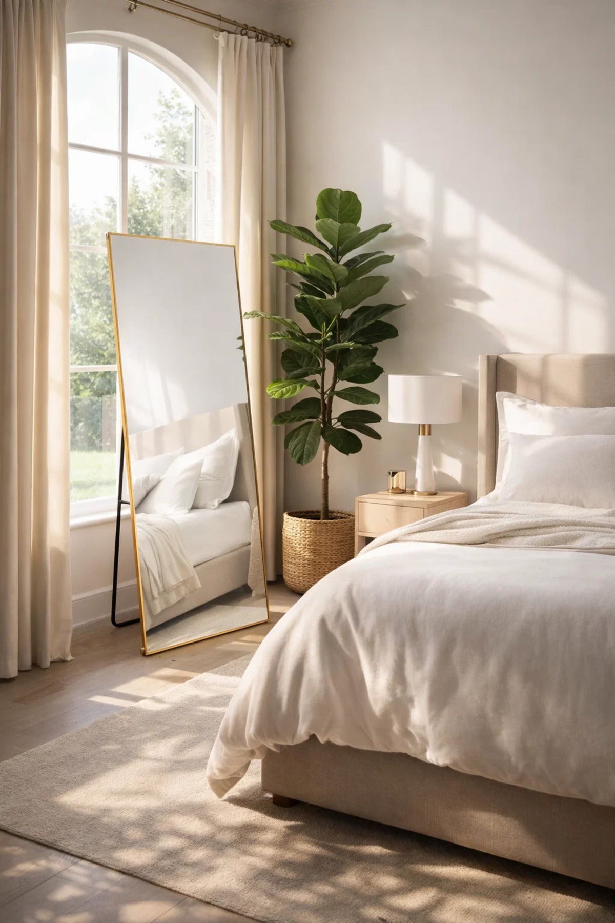 Premium Gold Full Length Floor Mirror Standing Bedroom Dressing Mirror HD Clarity Large Size 180x60