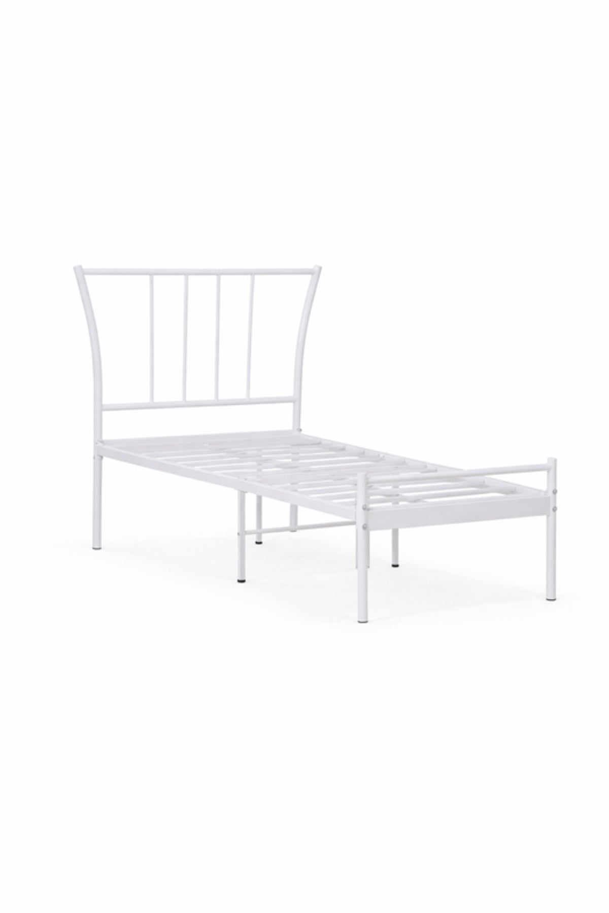 White Metal Bed Frame with Modern Headboard white metal bed / Base