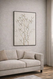 Elegant Floral Branch Decorative Wall Art Panel for Living Room and Bedroom 120x80cm