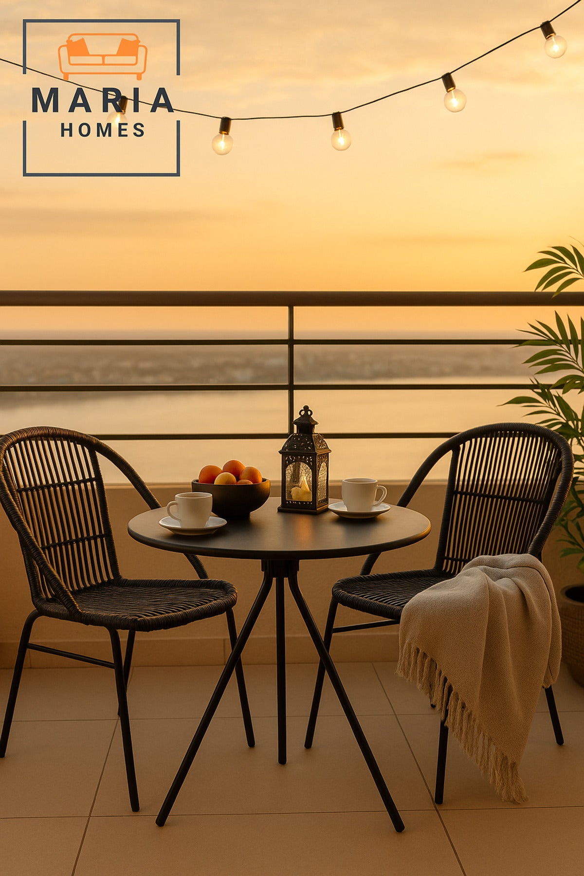Round Black Metal CafŽ Table Ð Minimalist 3-Leg Design for Indoor & Outdoor Use