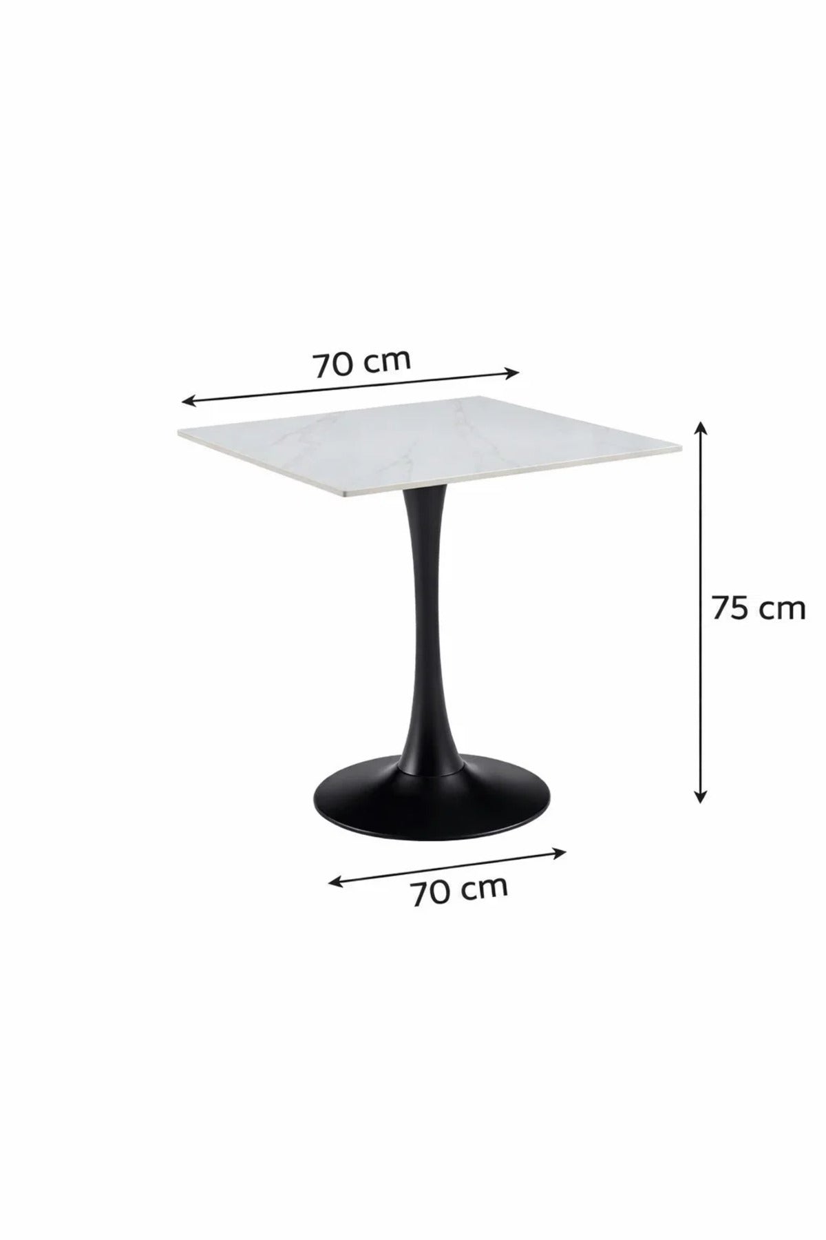 Modern White Marble Dining Table (70*70*75 cm)