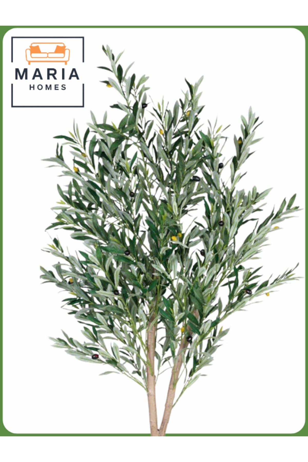 Artificial Olive Tree 190 cm Ð Tall Faux Indoor Plant with Brown Pot