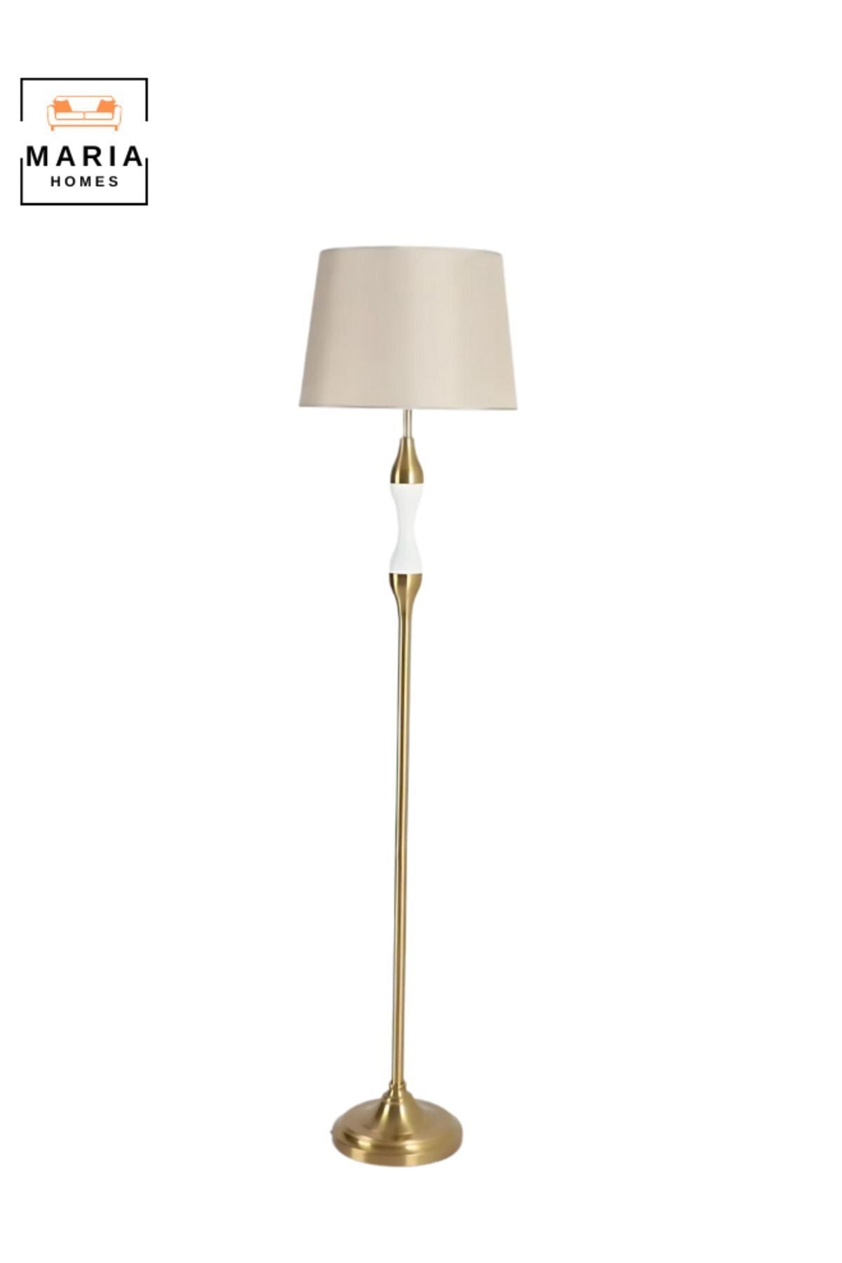 Luxurious 160 cm Gold and white Floor Lamp | Modern Lamp for Living Room & Bedroom Decor