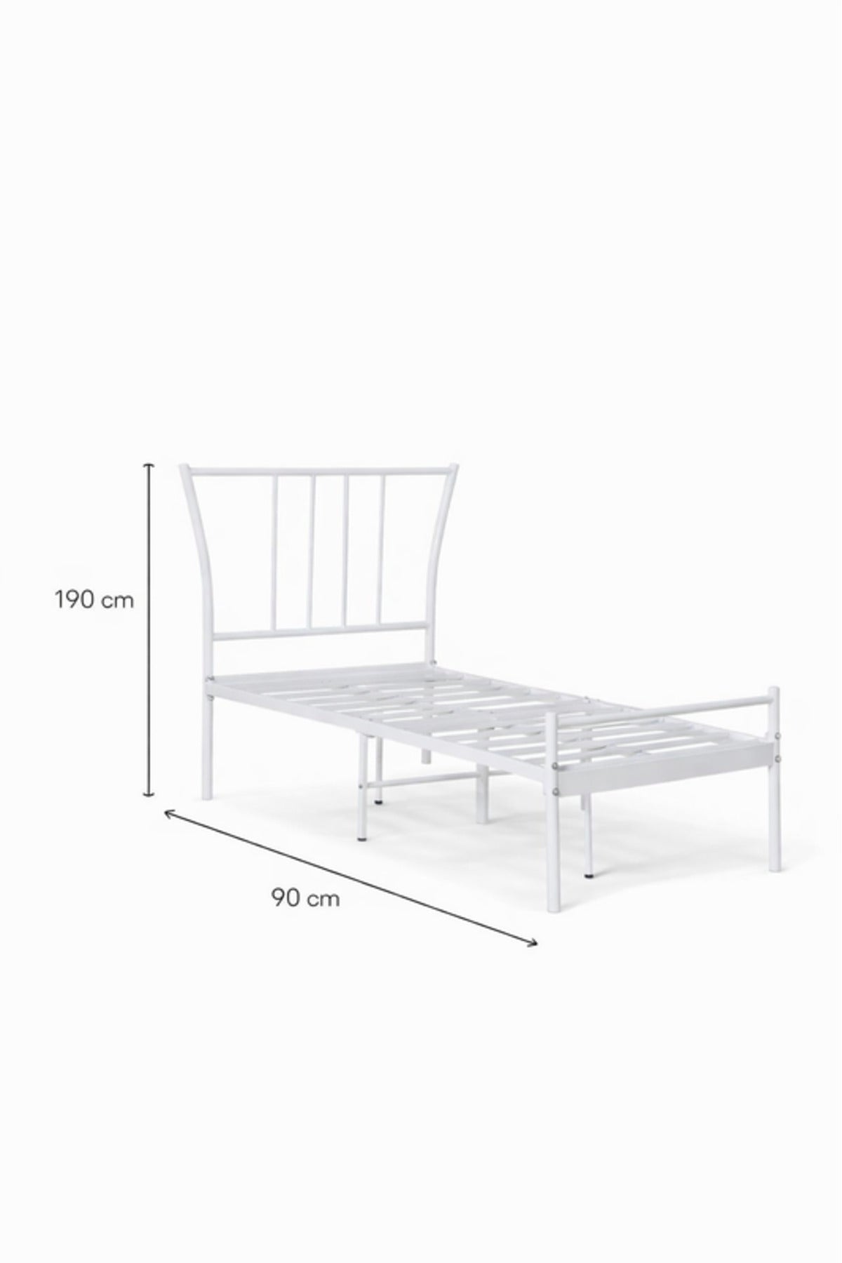White Metal Bed Frame with Modern Headboard white metal bed / Base