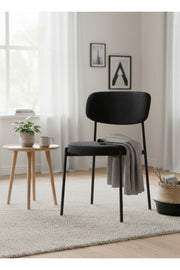 Grey Fabric Dining Chair 80x46x49cm Modern grey fabric dining Kitchen