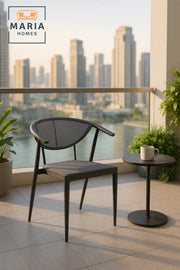 Modern Grey & Black Armchair Comfortable Metal Frame Mesh Back Dining and Office Chair