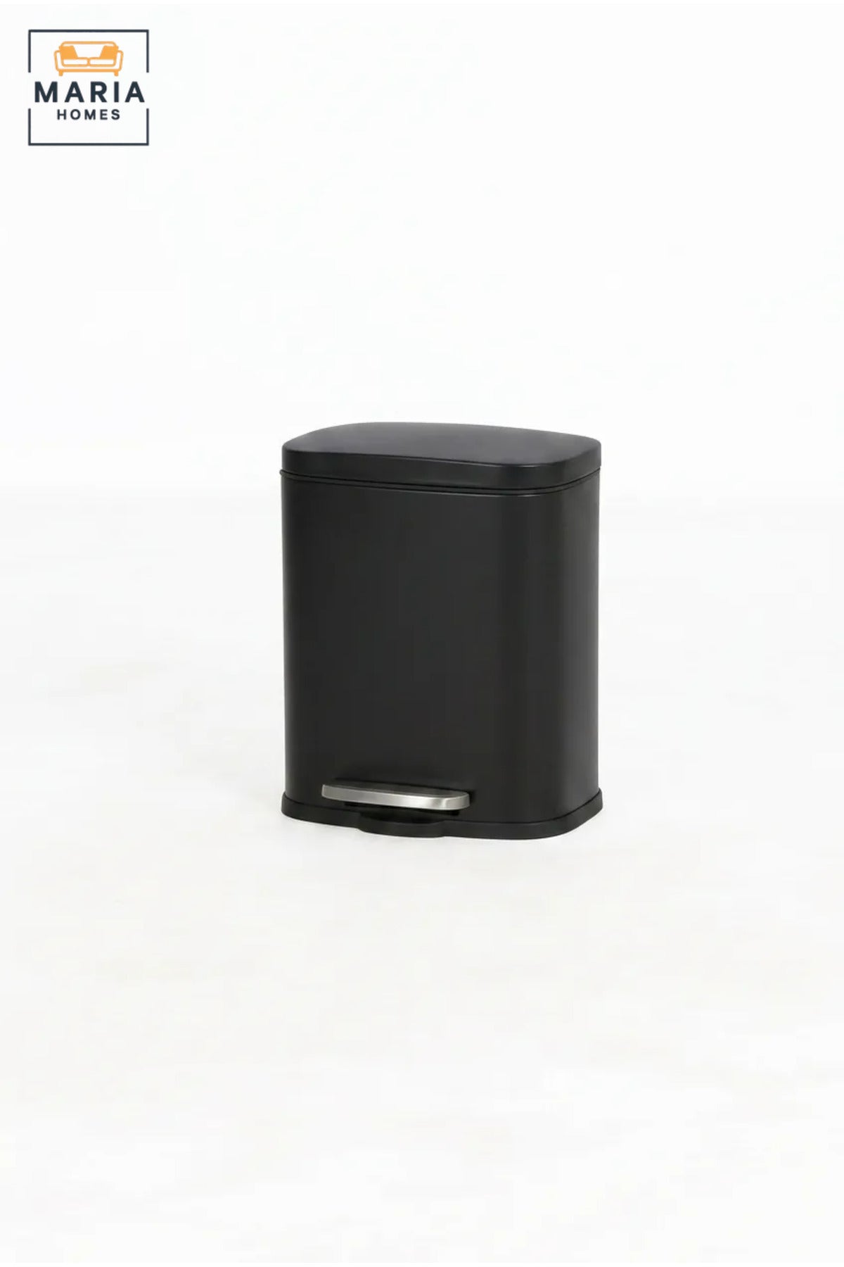 Compact Rectangular Pedal Trash Bin with Lid, Small Hands-Free Waste Container for Bathroom, Bedroom, Office, Vanity Area and Hotel
