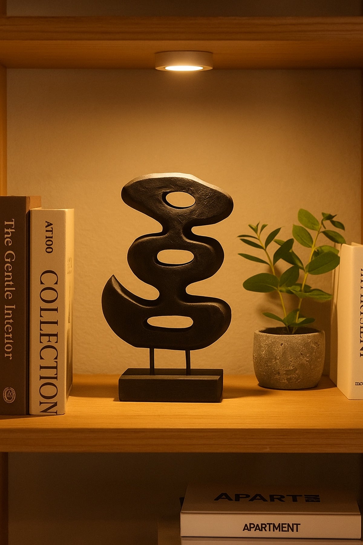 Black Wooden Elongated Decorative Bowl Ð Modern Table Centerpiece