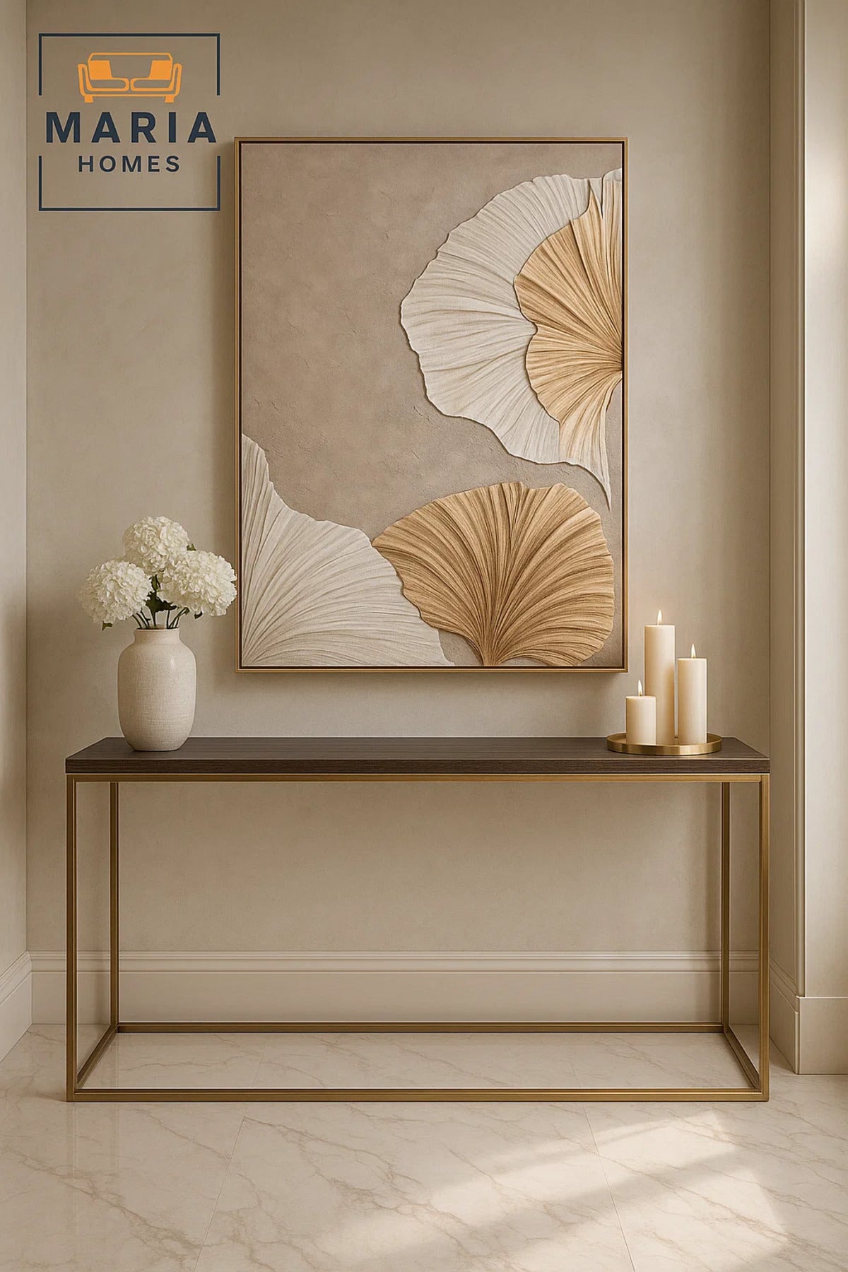 Modern 3D Wall Art √ê Large Floral Decorative Panel for Living Room 120_80 cm
