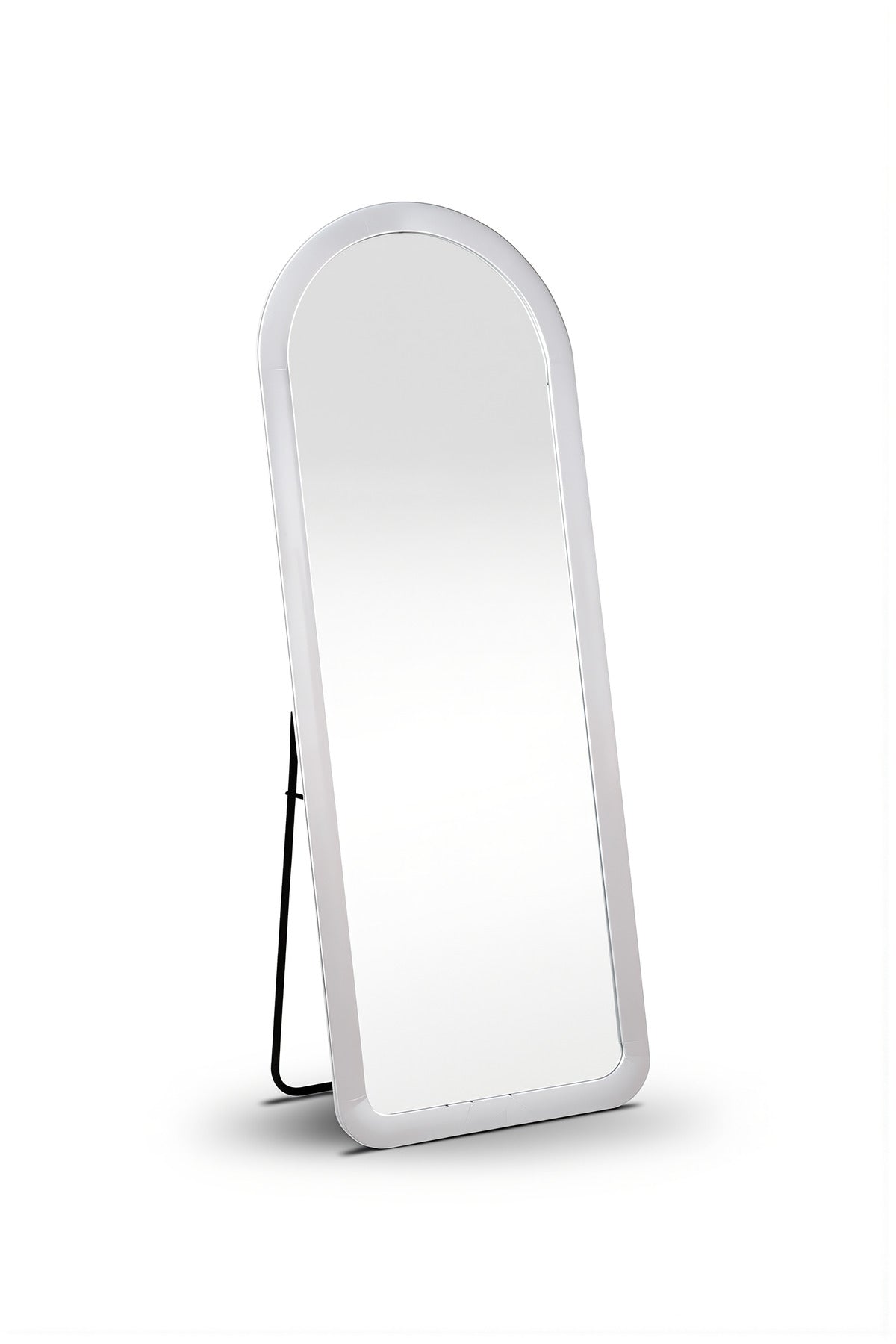 Modern White Arched Standing Mirror Full Length Floor Design 160x60cm for Bedroom Furniture