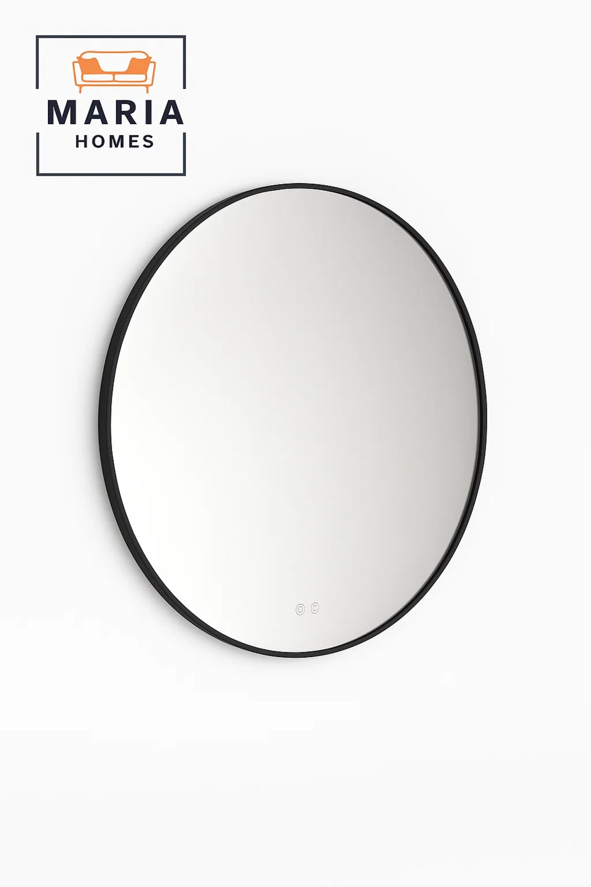 Round Wall Mirror Black Frame-size 100cm