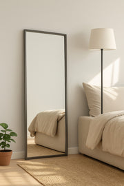 Rectangular Wall Mirror with Black Frame Ð 120_60 cm Modern Full-Length Decorative Mirror
