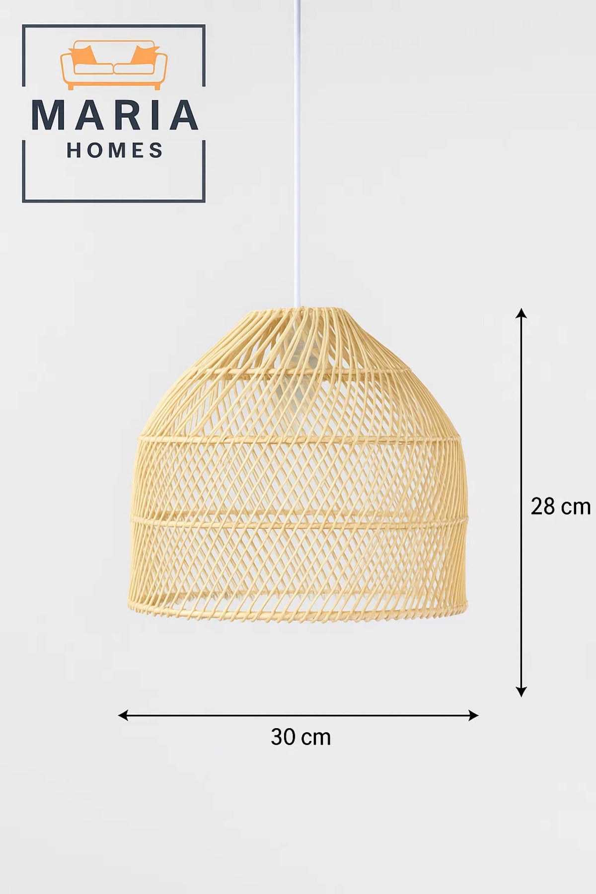 Handwoven Dome Rattan Pendant Light