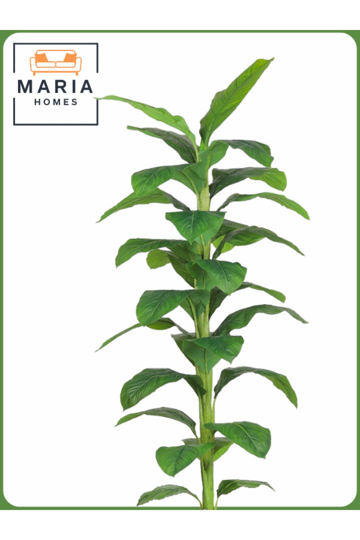 Artificial Banana Leaf Tree 200 cm Ð Tall Faux Plant with Black Pot